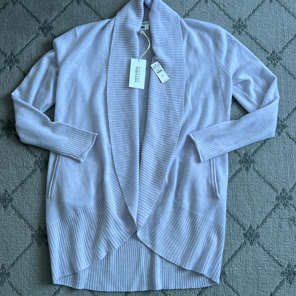 Haven 100% Cashmere Open Front Cardigan Sweater